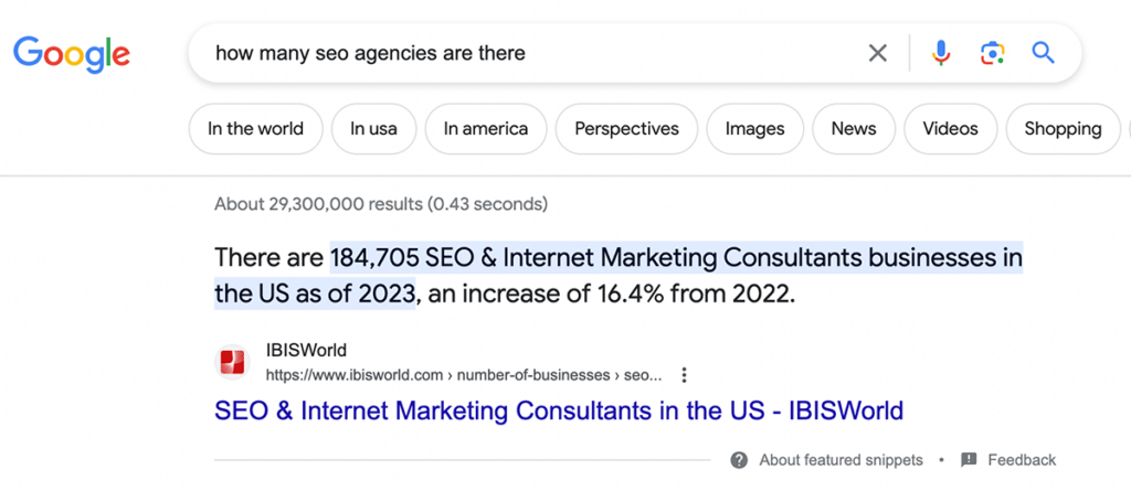 How many SEO agencies are there