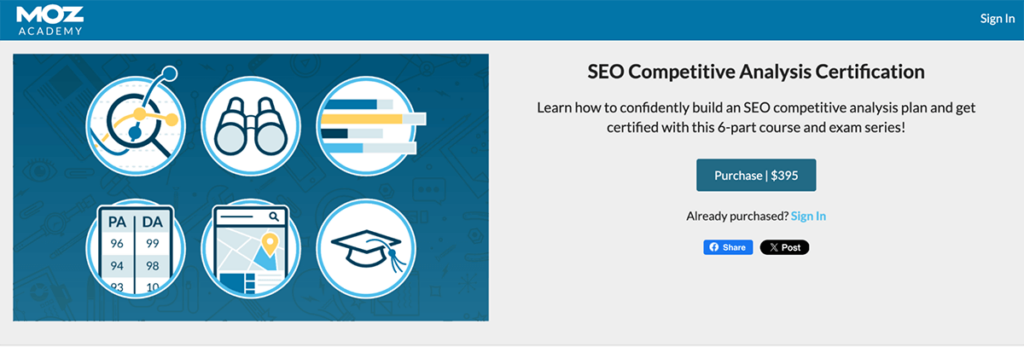 SEO Competitive Analysis Certification