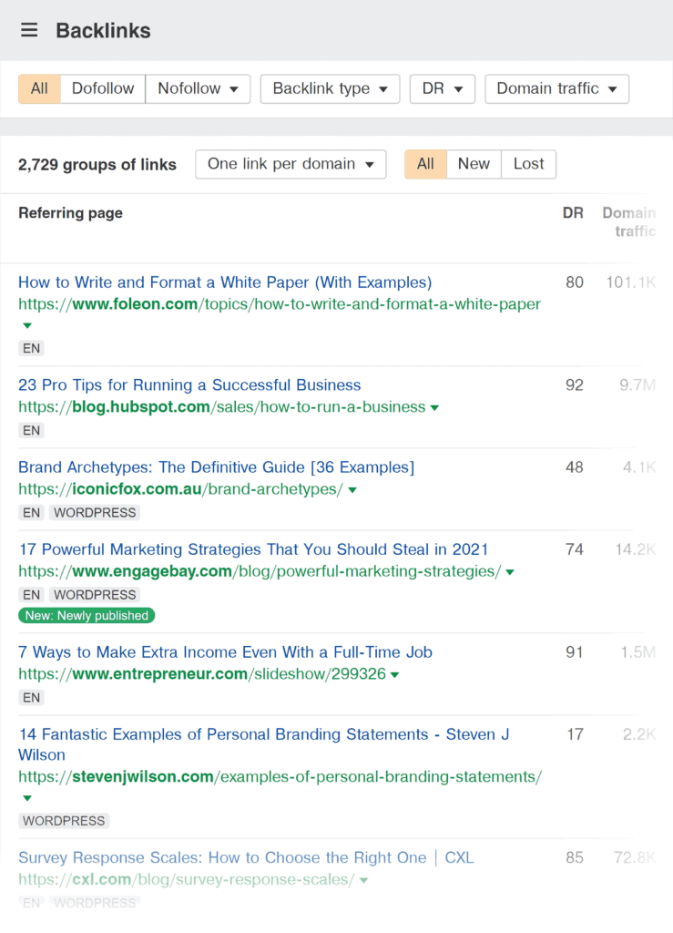 Ahrefs – Sujan Patel – Backlinks