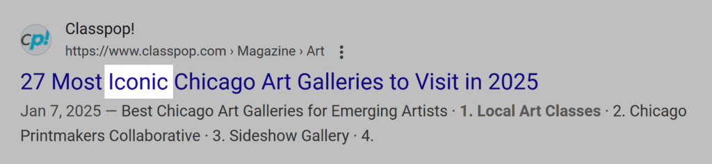 Appealing meta title – Power word