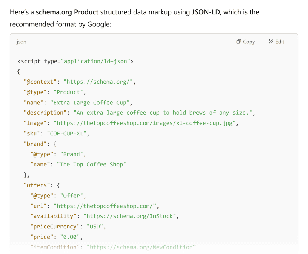 ChatGPT – Generate Schema Markup – Prompt