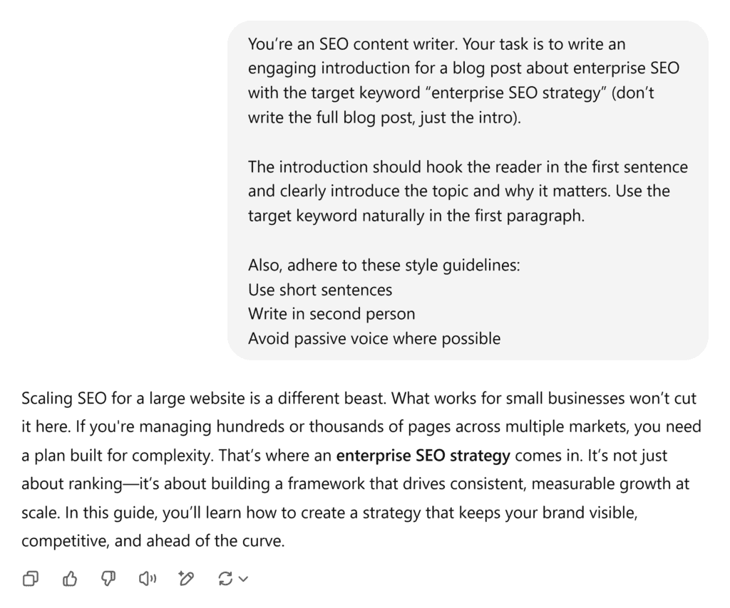 ChatGPT – SEO Content Writer – Prompt