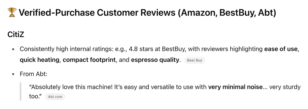 Encourage customer reviews