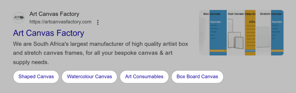 Site Links – Art Canvas