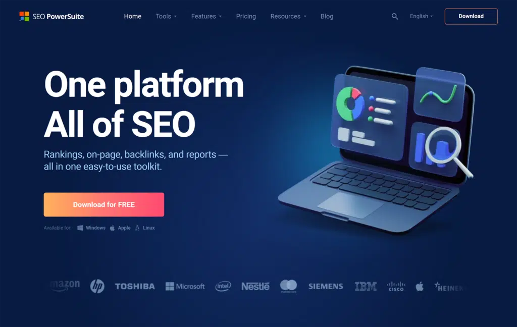 SEO PowerSuite – Homepage